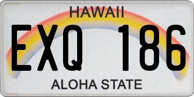 HI license plate EXQ186