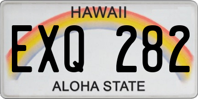 HI license plate EXQ282