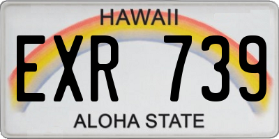 HI license plate EXR739