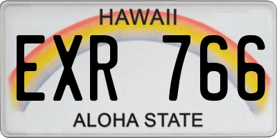 HI license plate EXR766