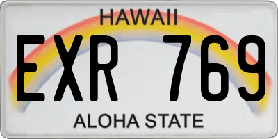 HI license plate EXR769
