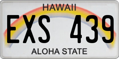 HI license plate EXS439