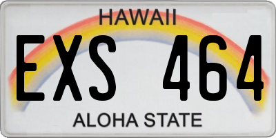 HI license plate EXS464