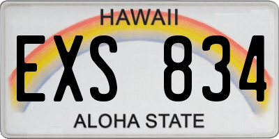 HI license plate EXS834