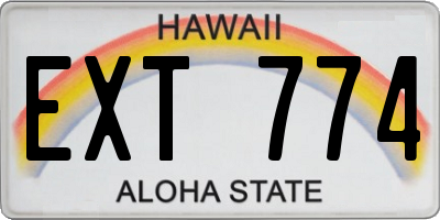 HI license plate EXT774