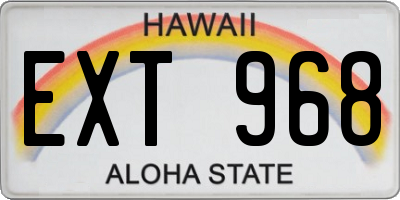 HI license plate EXT968
