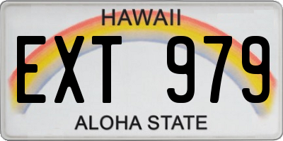 HI license plate EXT979