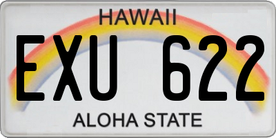 HI license plate EXU622