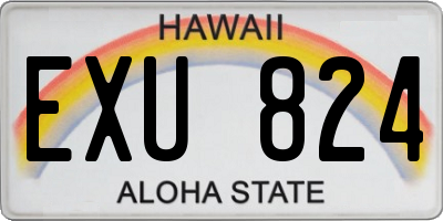 HI license plate EXU824