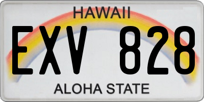 HI license plate EXV828