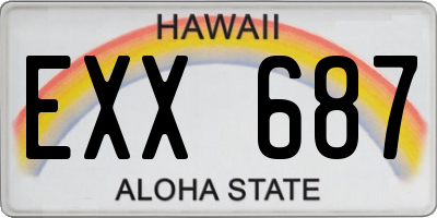HI license plate EXX687