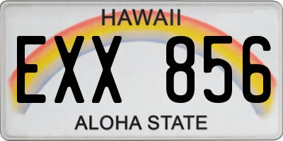 HI license plate EXX856