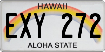 HI license plate EXY272