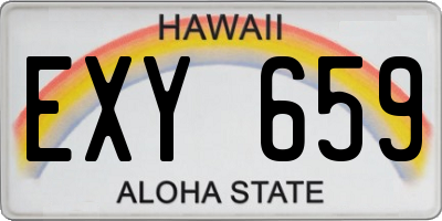 HI license plate EXY659