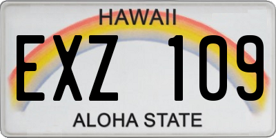 HI license plate EXZ109