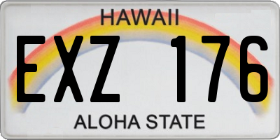 HI license plate EXZ176