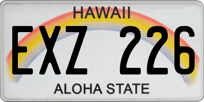 HI license plate EXZ226