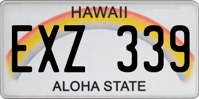HI license plate EXZ339