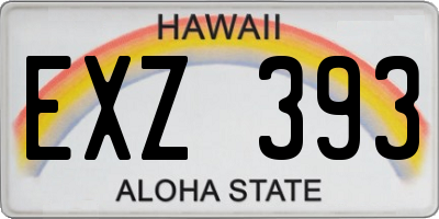 HI license plate EXZ393