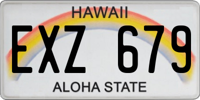 HI license plate EXZ679