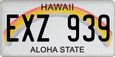 HI license plate EXZ939