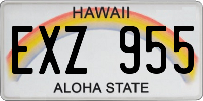 HI license plate EXZ955
