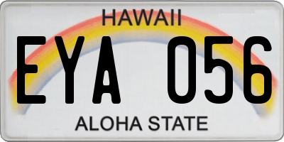 HI license plate EYA056