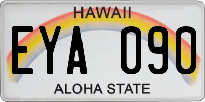 HI license plate EYA090