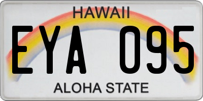 HI license plate EYA095