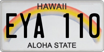 HI license plate EYA110