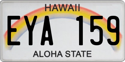 HI license plate EYA159