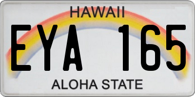 HI license plate EYA165