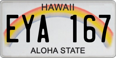 HI license plate EYA167