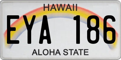 HI license plate EYA186