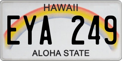 HI license plate EYA249