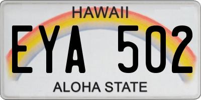 HI license plate EYA502