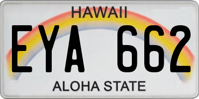 HI license plate EYA662