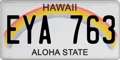 HI license plate EYA763