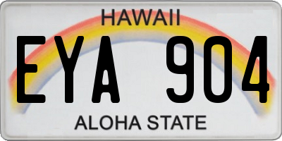 HI license plate EYA904