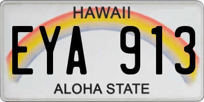HI license plate EYA913