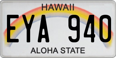 HI license plate EYA940