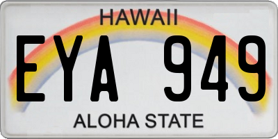HI license plate EYA949