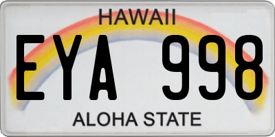 HI license plate EYA998