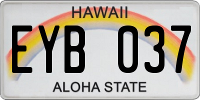 HI license plate EYB037