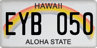 HI license plate EYB050