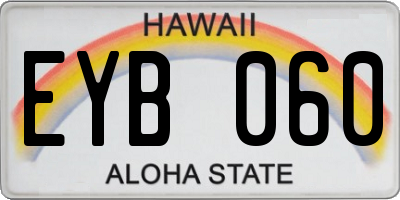 HI license plate EYB060