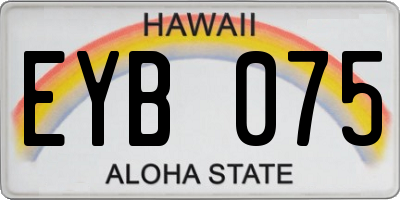 HI license plate EYB075