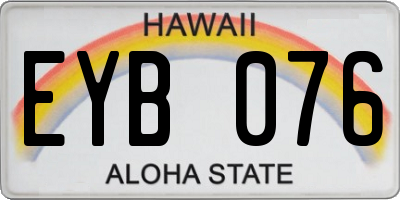 HI license plate EYB076