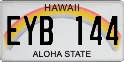 HI license plate EYB144