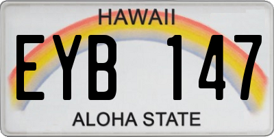 HI license plate EYB147